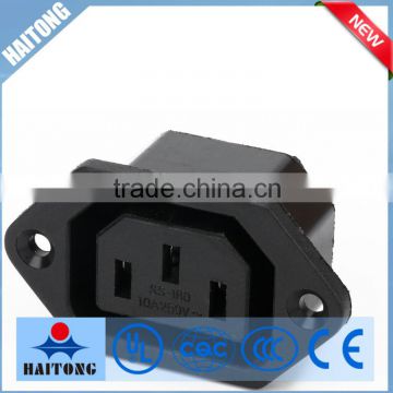 black waterproof electrical 3 phase plug and socket with 3 pin ac socket