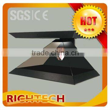3d hologram display/hologram 3d showcase with virtual 3d animation in showcase