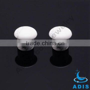mushroom shape natural stone ear piercing plugs