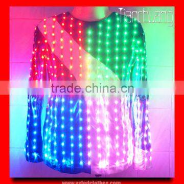 Wireless DMX512 LED dance T shirt