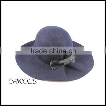 100% Australian wool felt floppy fedora hats, Korea style popular woman wide big brim fedora hats                        
                                                Quality Choice