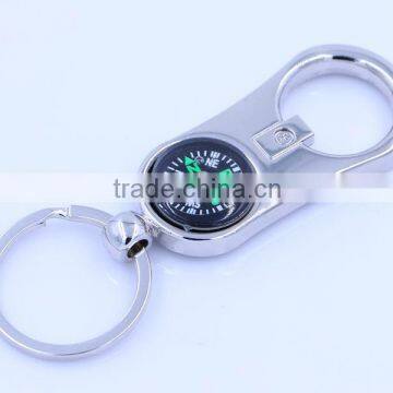 Multi-function keychain with compass/compass keychain with bottle opener