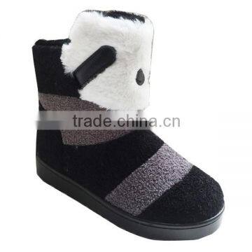 2015 girls new arrive cute stripe animal snow Boots