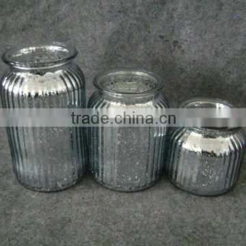 electroplate glass candle jars