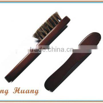 Wooden horse hair brush with long handle