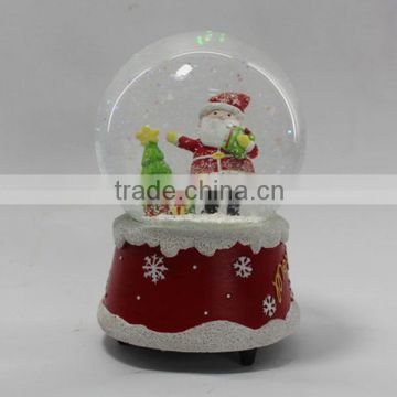 resin christmas santa claus mini snow globe