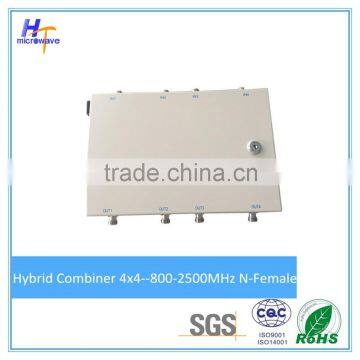 4 way power combiner 800-2500MHz microwave passive matrix combiner 4 in 4 out