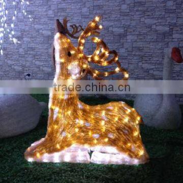 LED crystal sculpture reindeer