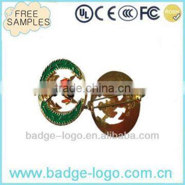 antique die casting military metal badge