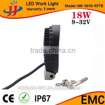 Popular Product Car Accessories With IP67 High Quality 18w Round Led Work Light Supplier's Choice