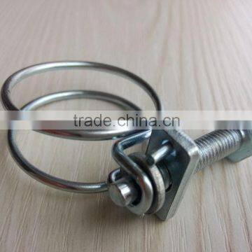 Double wire hose clamp