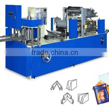 Embossing napkin folding machine