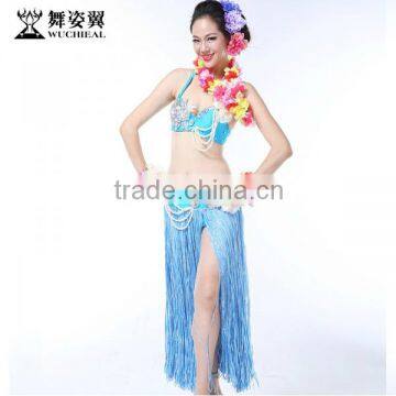 Wuchieal Sexy Hawaii Hula Skirt Costume, Belly Dance Costume in Festival Ceremony photo-6
