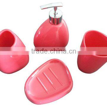 hot sale and fashion Classic RED 4pcs Acrylic bath set, 4pcs bathroom set