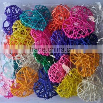 3.4 - 4 Meters Handmade Multicolor Heart Design Rattan Balls String Lights For Decorative Holiday, Party, Wedding, Christmas photo-2
