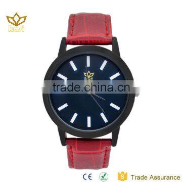 China manufacture red leather alloy watch case android smart digital wrist watch for men Y023