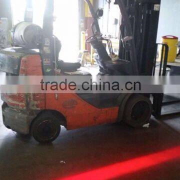 LED Red NO GO Zone light for forklift and other mobile equipment