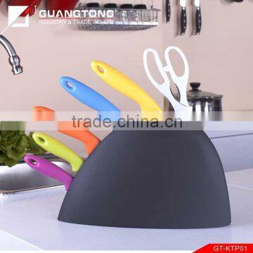 7pcs knife set pp handle with pp block color knife set