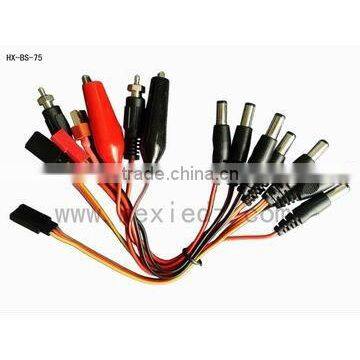 alligator clips/futaba to DC plug/RC charger cable