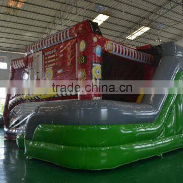 Popular Amusing Special Fire Car Combo Inflatable Bouncer Combo for Kids Paly photo-2