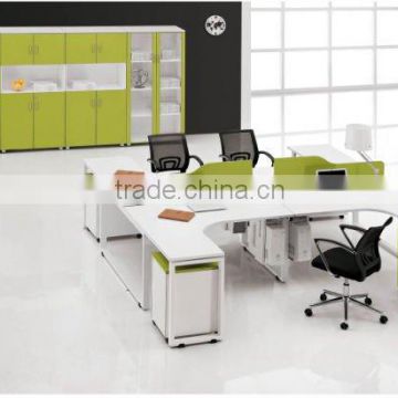 TA010 new design office workstation for 4 person with low partition