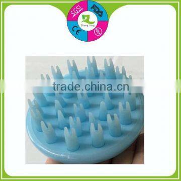 Customized shape bathroom accessory silicone Massaging Hair Brush