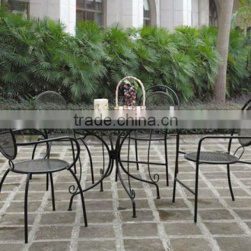 European style Iron Art Dining Set For Outdoor