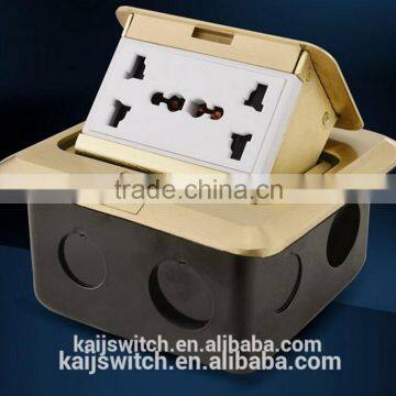 86 style waterproof multi electrical floor sockets with 6 & 5 pin and cover