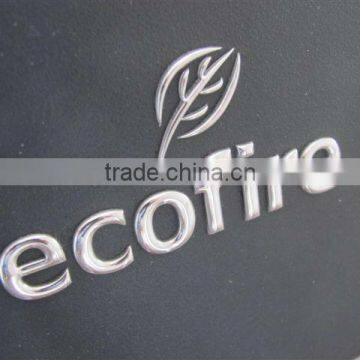 PVC sticker, 3D label, Chrome logo