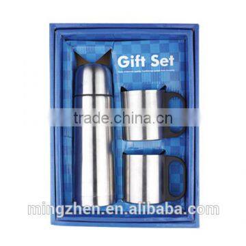 Fashionable Stainless Steel Gift Set 500ml Vacuum Flask and 2pcs 220ml Stainless Steel Coffee Mug photo-5
