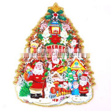 yiwu Crafts Paper Christmas tree sticker for stores