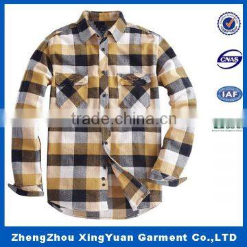 latest fashion shirt designs for men 2016 wholesale flannel shirt new style yarn dyed shirt