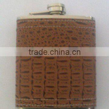 leather coverd hip flask