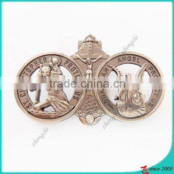 Useful universal zinc alloy metal car visor glasses clip
