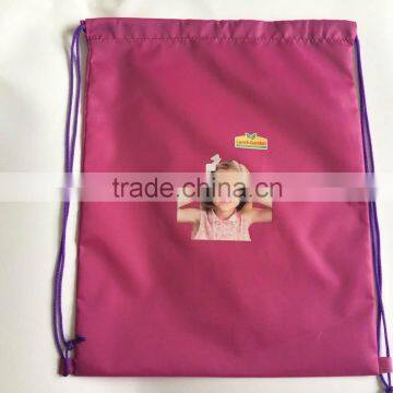 promotional 210d polyester drawstring backpack