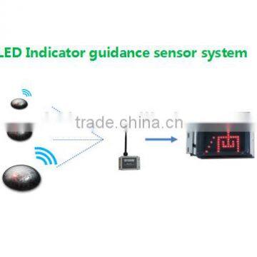 Car parking wireless magnetic detector LED indicator guidance sensor system