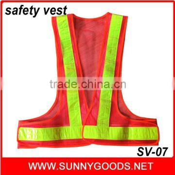 soft mesh traffic reflective safety vest for police