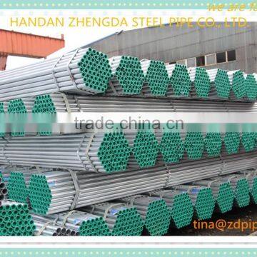 construction material galvanized round steel pipes