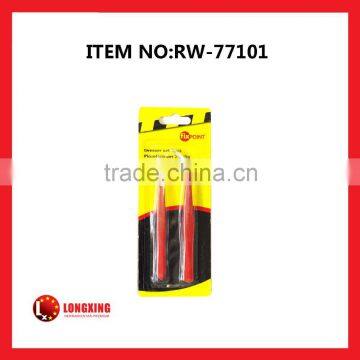 best selling 2Pcs Tweezer Set With Insulated Coating Handle/ mobile repair tweezer set