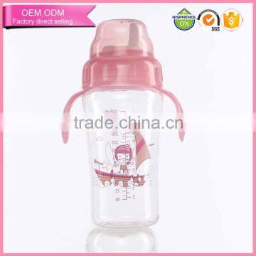 Spill proof 11oz plastic learner sippy cup from best feeding supplier