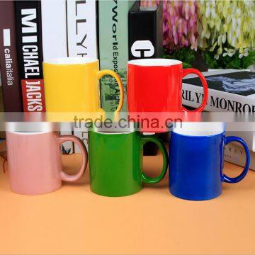 Wholesale cheap bulk promotional coffee mug/color pigment coffee cup/custom ceramic red coffee cup with logo