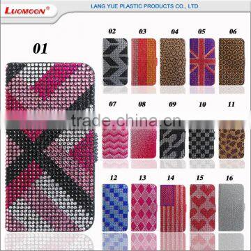 New full diamond PU fancy case for moto g 3rd gen, for moto x 2nd gen, for moto x