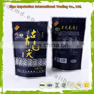 Resealable plastic stand up pouch for tea for wholesale