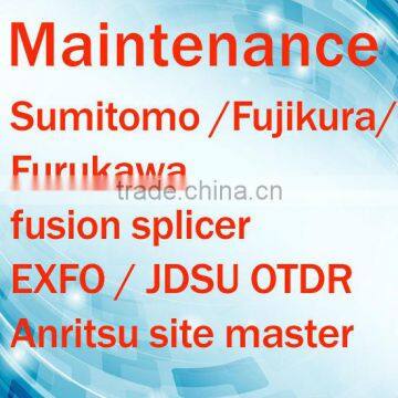 repairs maintenance calibration all kinds of telecom equipment fusion splicer, OTDR, site master