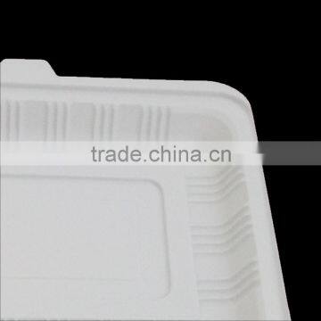 100% biodegradable corn starch raw material Eco-friendly Feature corn starch lunch box with cover
