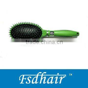 Oval plastic cushion hair brush