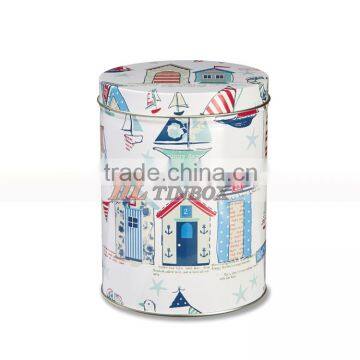Premium Round Flat Lid Coffee Bean Tin