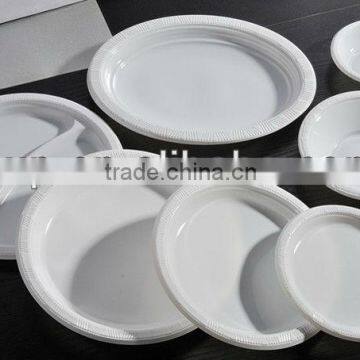 popular camping disposable plastic round plate and dish