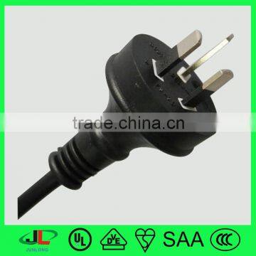 Australia cable wire and 3 pin plug that is SAA certified for Australia market