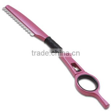 swivel finger ring barber razors with straight edge for hair stylists